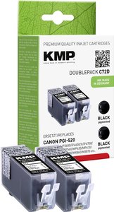 Zestaw tuszy KMP C72D = Canon PGI-520bk, zamiennik, 2x czarny