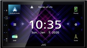 Multimedialny odtwarzacz JVC KWM565DBT DVD z ekranem dotykowym Odtwarzacz multimedialny Double Din JVC KWM565DBT, 4 x 50 W