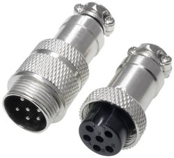 Złącze męskie okrągłe 453564, styki:6, 48 V/AC, 2 A, 1 zest.