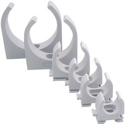 Klips montażowy, IEC 20, polipropylen, 20 - 21 mm, jasnoszary (RAL 7035)