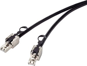 Kabel sieciowy RJ45 Renkforce CAT 6a S / FTP LSZH 1,00 m czarny z pierścieniem Kabel LAN Renkforce RF-4538228, 1 szt., RJ45, CAT 6a, S/FTP, 1.00 m, czarny