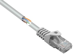 Kabel LAN Renkforce RF-5043980, 1 szt., RJ45, CAT 5e, U/UTP, 3.00 m, szary
