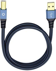 Kabel USB Oehlbach USB Plus B, USB 2.0, Złącze męskie USB-A, Złącze męskie USB-B, 1.00 m