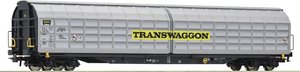 Wagon towarowy Roco 76738 Wagon z przesuwną ścianą w skali H0 Transwaggon