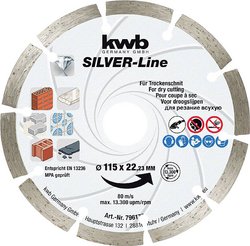 kwb 796570 Tarcza tnąca diamentowa Średnica 125 mm Średnica otworu 22 mm 1 szt.