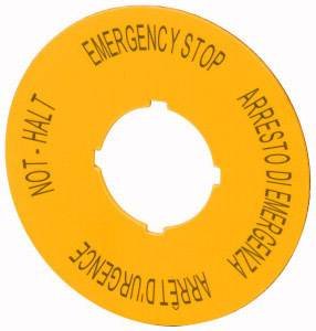 Tabliczka opisowa Eaton M22-XBK11 (Ø x W) 60 mm x 60 mm NOT-HALT (de, en, fr, it) 1 szt.