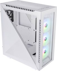 Thermaltake Divider 500 TG Snow ARGB White Midi Tower Obudowa do komputera biały z 3 wentylatorami LED, z 1 wentylatorem, z okienkiem, z filtrem przeciwkurzowym