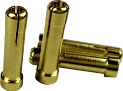 Złącze adaptera Reely 1605782 [1x złącze męskie pozłacana 4 mm - 1x złącze żeńskie 5 mm z pozłacanymi stykami]