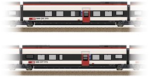 Wagon osobowy TRIX H0 23281 H0 zestaw uzupełniający 1 dla Giruno z SBB B(B11) 2. klasa i C(B10) 2. klasa
