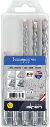 Zestaw wierteł do betonu Alpen  0080705680100 5 mm, 6 mm, 8 mm, 10 mm 1 zest.