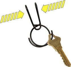 NITE Ize Kółko do kluczy KSQR-01-R6 SqueezeRing Easy Load Key Clip czarny 1 szt.