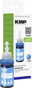 Tusz zapasowy KMP do Epson L800 Series, L1800673 (T6732, C13T67324A), cyjan Zestaw do napełnienia KMP E225C 1639,0003, 1 szt.