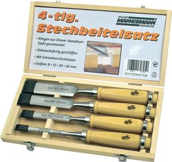 Zestaw dłut Brüder Mannesmann M66104, 4 szt.