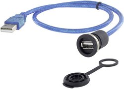 Złącze męskie USB encitech 1310-1002-01, USB Typu-A, 0.50 m, 1 szt.