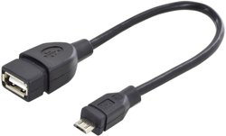 Przejściówka USB Digitus DB-300309-002-S DB-300309-002-S, [1x złącze męskie Micro-B USB 2.0 - 1x złącze żeńskie USB-A 2.0]