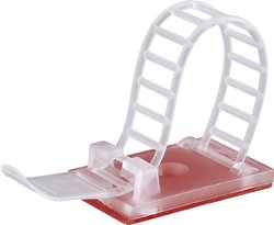 Samoprzylepny uchwyt mocujący, przyklejany,  przykręcany z opaską mocującą, przezroczysty 1386624 WCT- 85TT 1 szt.