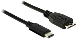 Kabel USB Delock, USB 3.2 Gen1 (USB 3.0), Złącze męskie USB-C®, Złącze męskie USB Micro-B 3.0, 1.00 m