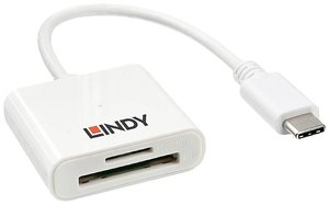 Czytnik kart pamięci, zewnętrzny LINDY  43185 microSD, SD, USB-C® USB 3.2 (Gen 1)