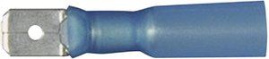Płaska końcówka kablowa w osłonie termokurczliwej, częściowo izolowana Końcówka kablowa Vogt niebies.1.5 - 2.5 mm2