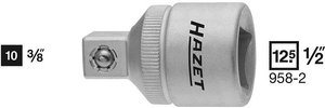 Adapter do klucza Hazet 958-2, kwadrat 12,5 mm (1/2 cala), kwadrat 10 mm (3/8 cala)