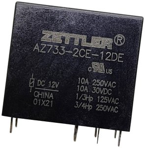 Przekaźnik SMT Zettler Electronics AZ733-2CE-6DE AZ733-2CE-6DE, monostabilny, 1 cewka, 150 V/DC, 380 V/AC, 12 A, 1 szt.