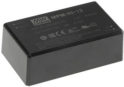 Seria zasilaczy impulsowych MEANWELL serii MPM-65 Medyczne enkapsulowane pojedyncze wyjście Moc: 65W Zasilacz AC/DC Mean Well MPM-65-48 48 V/DC  65.3 W