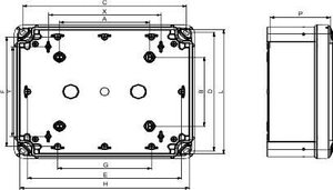 Obudowa do komputera Schneider Electric NSYTBP885 NSYTBP885, IP66, 89 mm x 89 mm x 54 mm, 5 szt.
