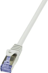 Kabel LAN LogiLink CQ3022S, 1 szt., RJ45, CAT 6a, S/FTP, 0.50 m, szary