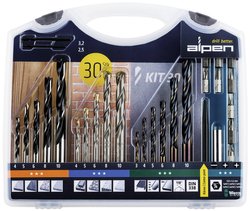Komplet wierteł uniwersalnych  30 szt. Alpen  800230100
