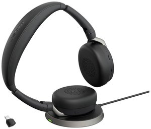 Zestaw słuchawkowy On Ear Jabra Evolve2 65 Flex Link380c MS + Ladepad 26699-999-889 Stereo czarny