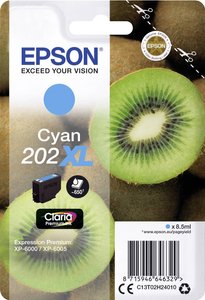 Epson atrament T02H2, 202XL tusz oryginalny  Cyjan C13T02H24010