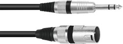 Przejściówka Omnitronic 3022075E [1x złącze męskie XLR 3 pin - 1x złącze męskie jack 6,3 mm (stereo)] 0.15 m