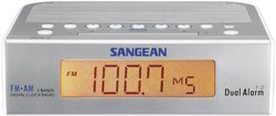 Radiobudzik Sangean RCR-5 UKW, MW  srebrny, biały