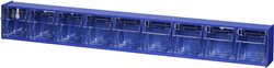 Magazynek z otwieranymi pudłami Allit VarioPlus ProFlip 9 464450  (S x W x G) 600 x 77 x 65 mm niebieski, przeźroczysty 1 szt.