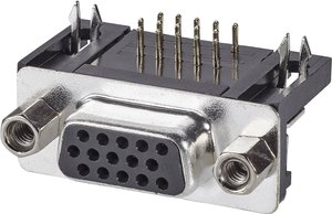 Listwa żeńska D-Sub TRU COMPONENTS TC-A-HDF 15 A-KG/T-203 1586453, styki: 15, 1 szt.