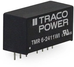 Przetwornica DC/DC, do PCB TracoPower TMR 6-2415WI TMR 6-2415WI, SIP-8, 6 W, 24 V/DC, 250 mA, 1 szt.