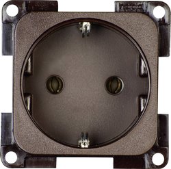 Gniazdo z uziemieniem inprojal elektrosysteme 102563, brązowy 1 szt.