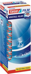 Krystalicznie przezroczysta taśma samoprzylepna tesafilm®, niewidoczna folia - najwyższa jakość, silna przyczepność Taśma samoprzylepna tesa krystalicznie przejrzysta 58259-00000-00  (D x S) 33 m x 15 mm 33 m 10 szt.