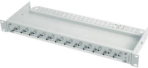 Panel sterowania ECONOMY V 1 HE ze zintegrowanymi złączkami / złączkami 24xST Patchpanel do światłowodu Telegärtner H02030A0021, 1 szt.