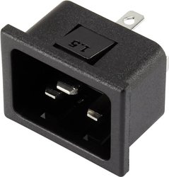 Złącze męskie IEC TRU COMPONENTS 1365770, styki: 2 + PE, 250 V, 16 A, 1 szt.