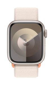 Apple Watch Series 9 GPS 41 mm Aluminiowa obudowa Starlight ze sportową pętlą Starlight Apple Watch Series 9 GPS 41 mm Obudowa aluminiowa Sport Loop Gwiezdne światło