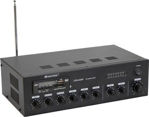 Omnitronic CPE-40P ELA Wzmacniacz ELA 40 W 4-kanałowy 1 strefa