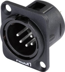 Złącze montażowe XLR, 3-Pin Hicon HI-X5DM-M