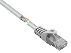 Kabel LAN Renkforce RF-5043978, 1 szt., RJ45, CAT 5e, U/UTP, 0.15 m, szary