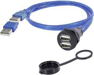 Złącze męskie USB encitech 1310-1028-04, USB Typu-A, 2.00 m, 1 szt.