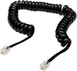 Kabel przyłączeniowy Digitus UAE, RJ10 St/St, 4.0m, CU, 4x7x0,12 mm, płaski, helc, czarny telefony kabel Digitus AK-460101-040-S AK-460101-040-S, 1 szt.