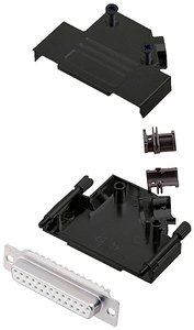 Zestaw listew żeńskich D-Sub encitech D45ZK25-BK-DBS-W-K 6355-8103-13, rzędy: 2, styki: 25, 45 °, 1 szt.