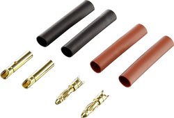 Złącze męskie akumulatora 2 mm Reely 1373188 pozłacane 2 par(a)