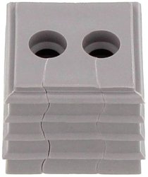 Element uszczelniający CONTA-CLIP KDS-DE 2X5-6 GR 28596.6, (D x S x W) 20.3 x 20.3 x 17.7 mm, termoplastyczny elastomer, 10 szt.