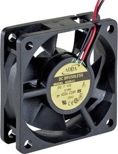 Wentylator osiowy ADDA AD0612LB-A70GL(TD), 12 V/DC, 23.1 m³/h, (D x S x W) 60 x 60 x 25 mm